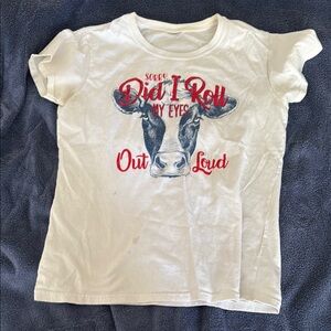 White Women’s  T-Shirt with Cow Print